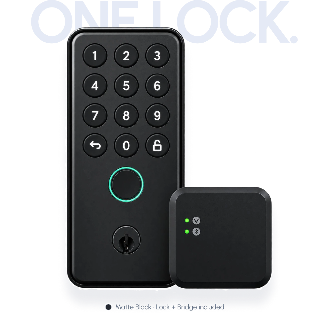 Delet Smart Lock and Bridge in Matte Black